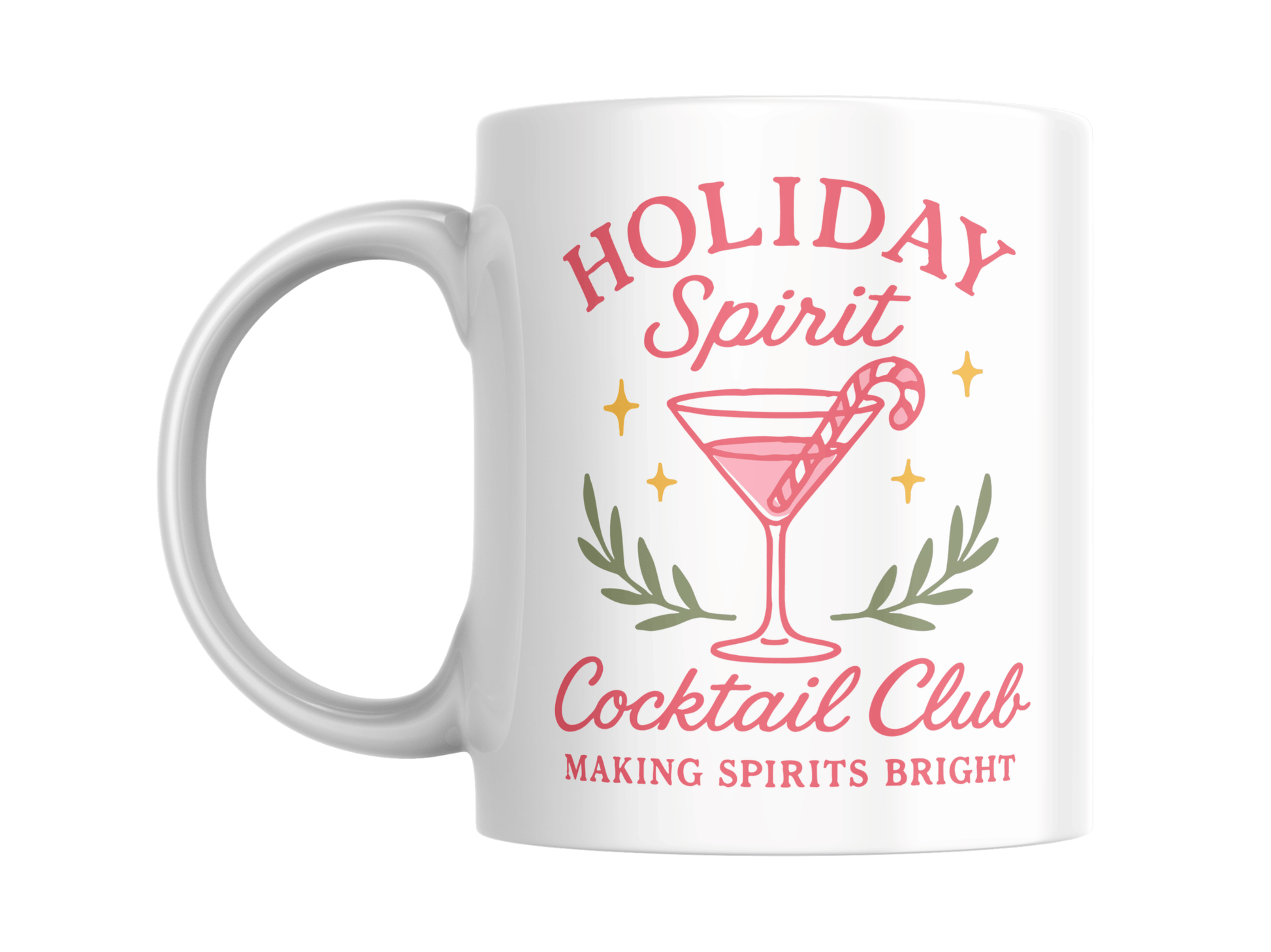 Holiday Spirit Cocktail Club Mug — 11oz Holiday Mug