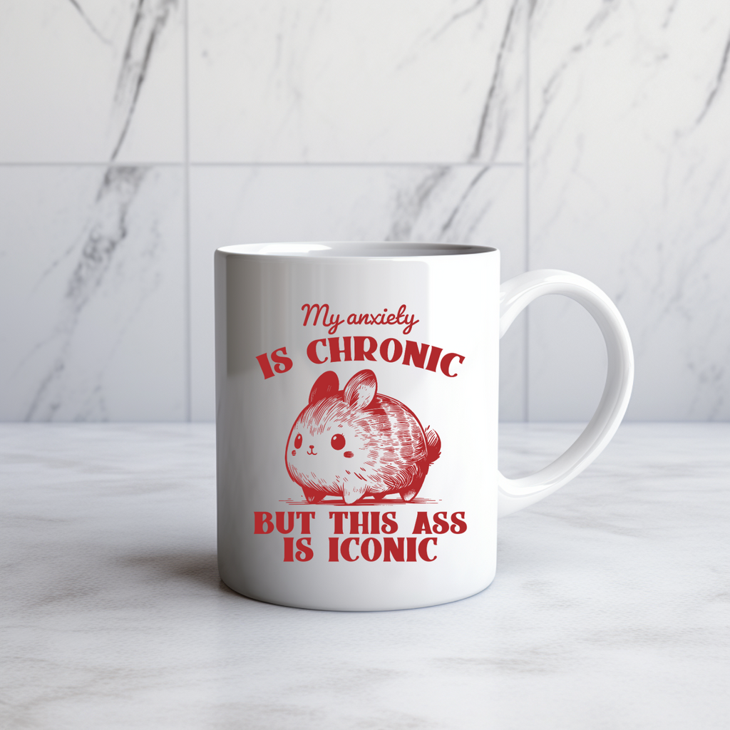 My Anxiety is Chronic But This Ass is Iconic - 11oz Mug