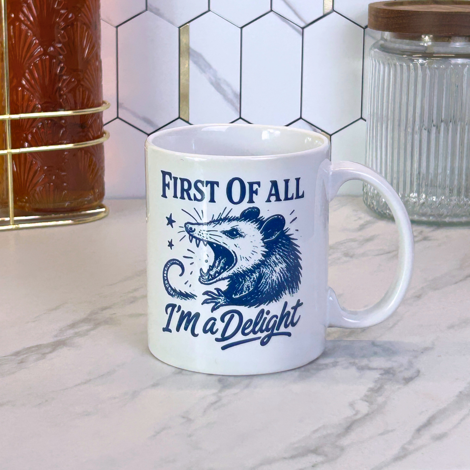 First of All, I’m a Delight | Screaming Opossum 11oz Mug