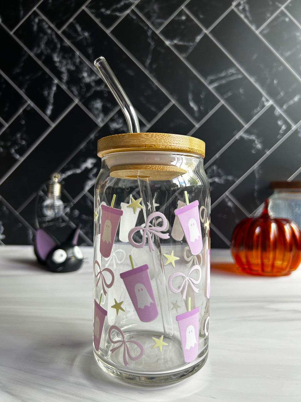 Coquette Ghostbucks Glass Can