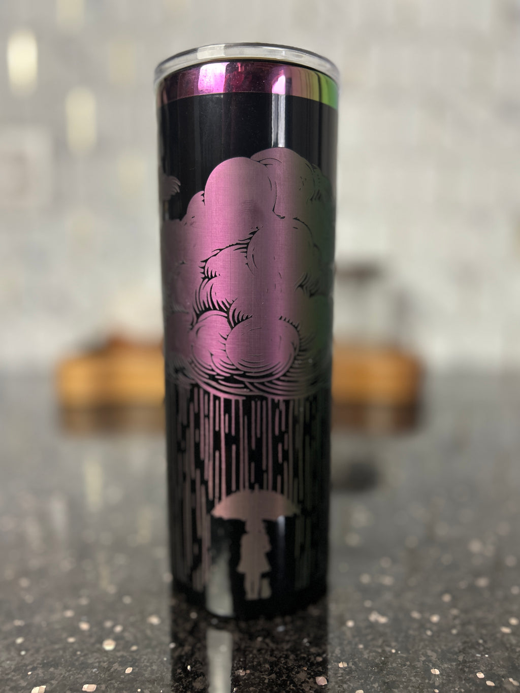 Holographic Rain Tumbler: 20oz Stainless Steel Travel Mug