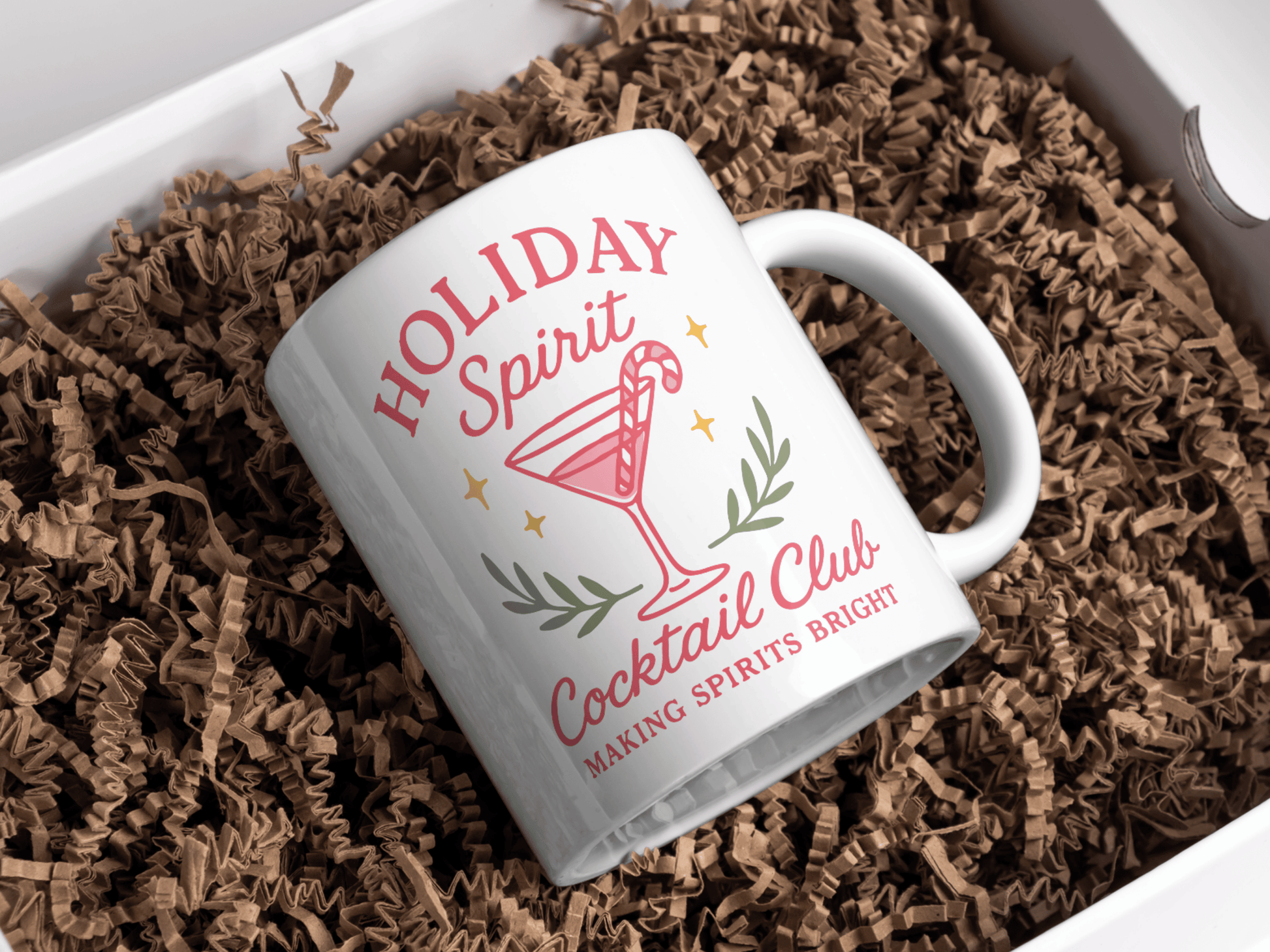 Holiday Spirit Cocktail Club Mug — 11oz Holiday Mug