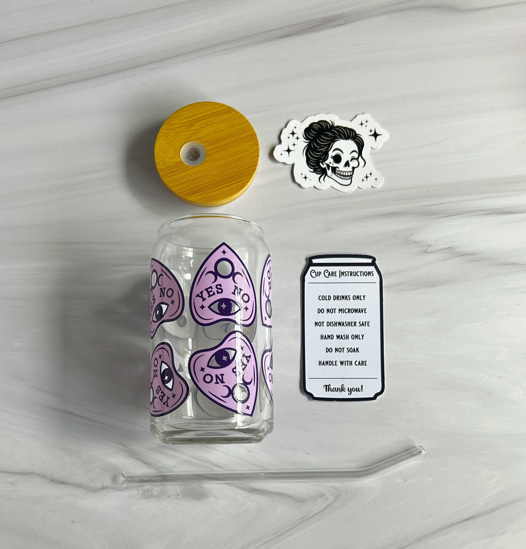 Ouija Planchette Glass Can