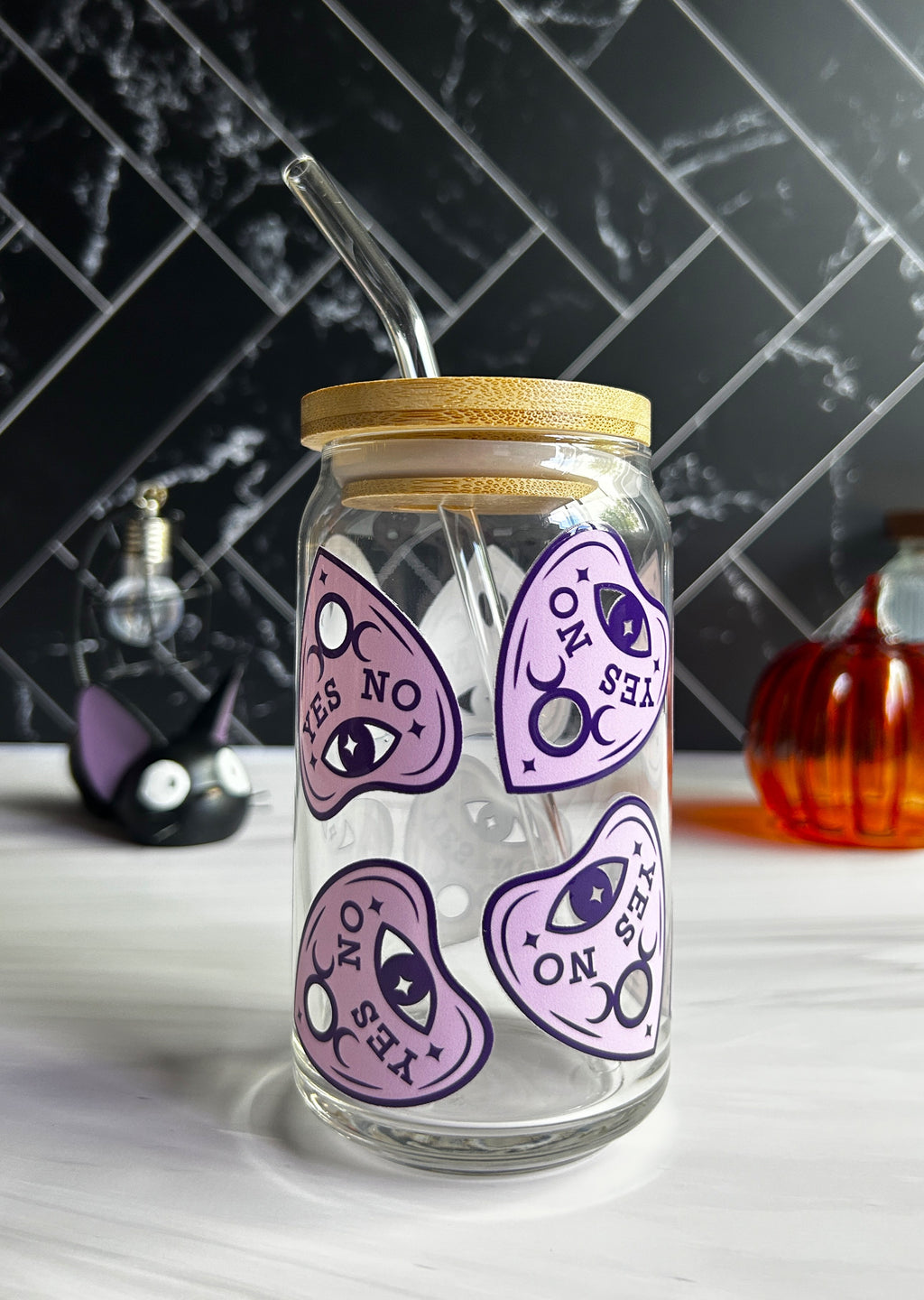 Ouija Planchette Glass Can