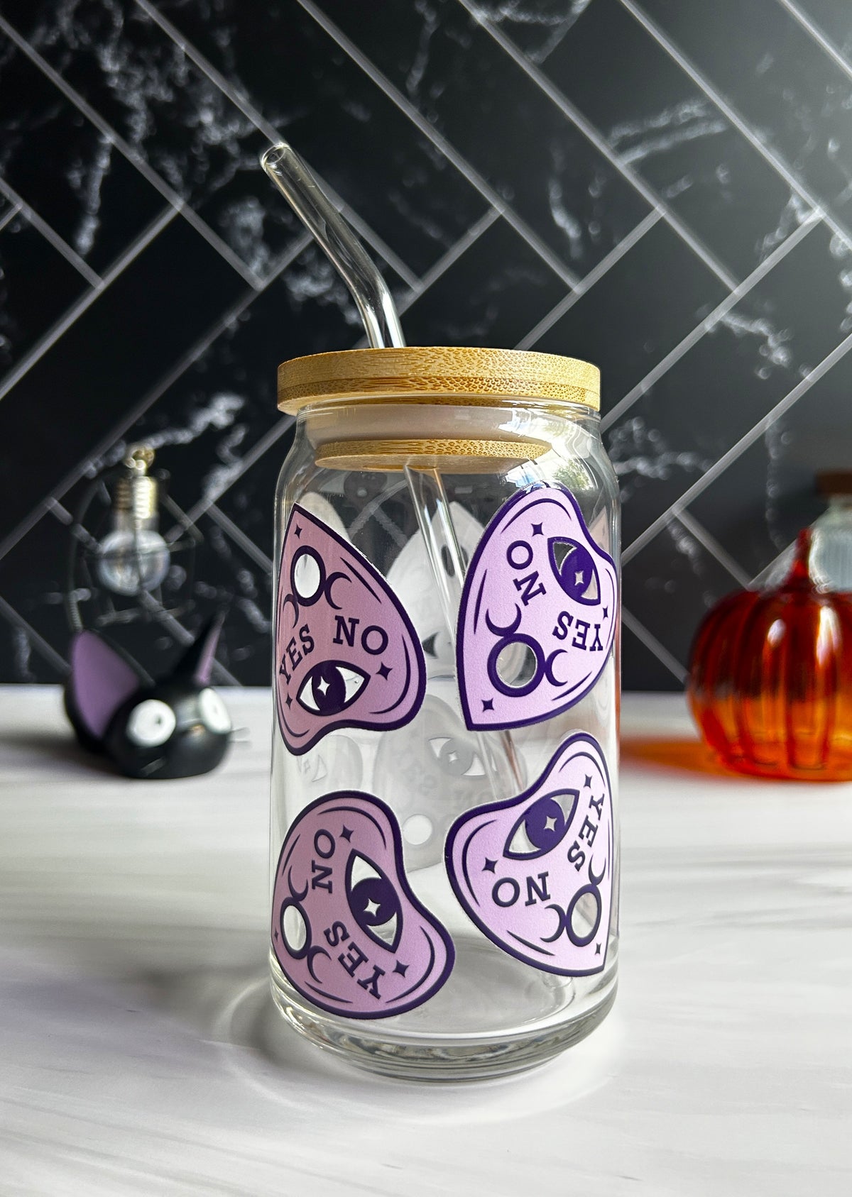 Ouija Planchette Glass Can