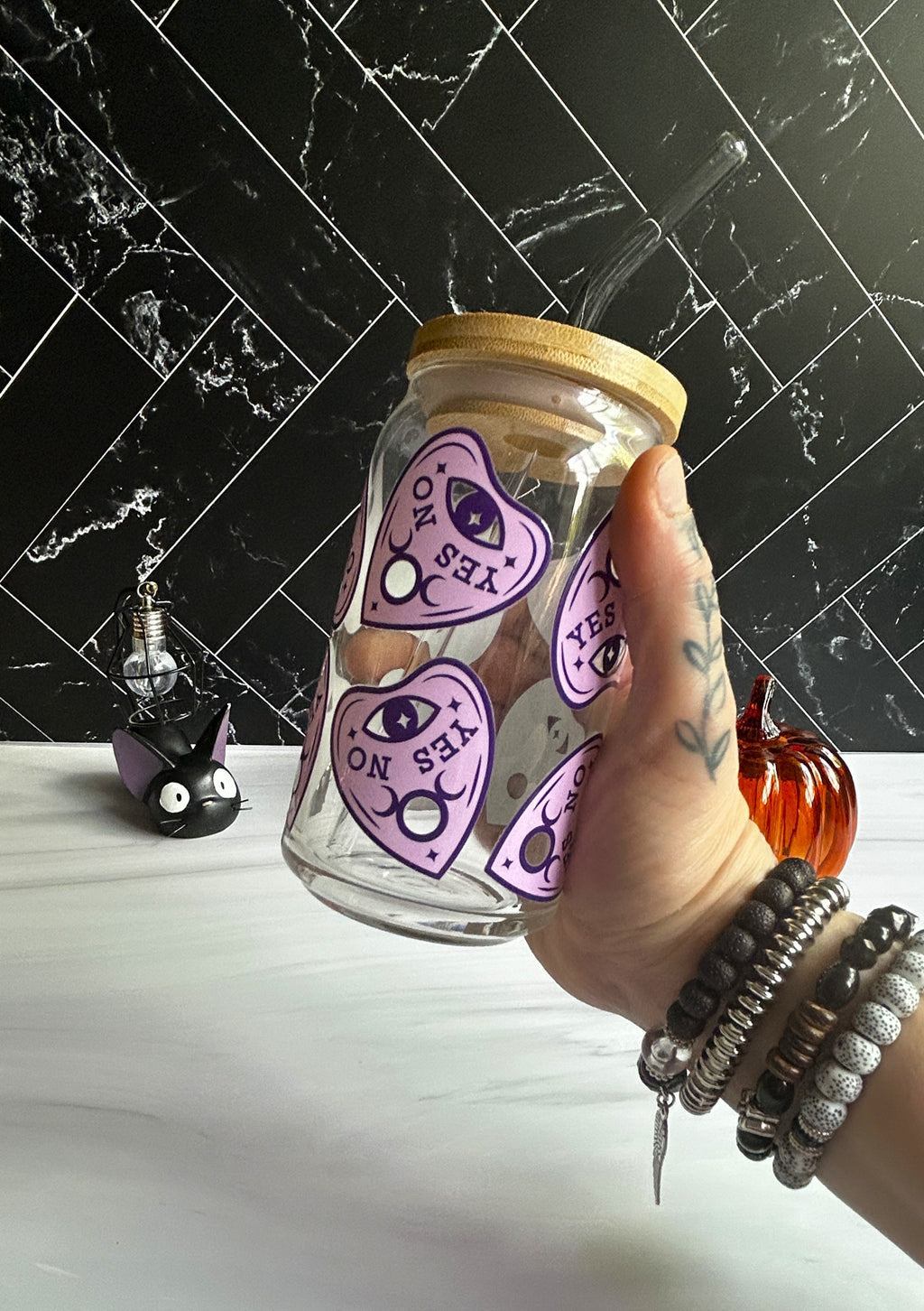Ouija Planchette Glass Can
