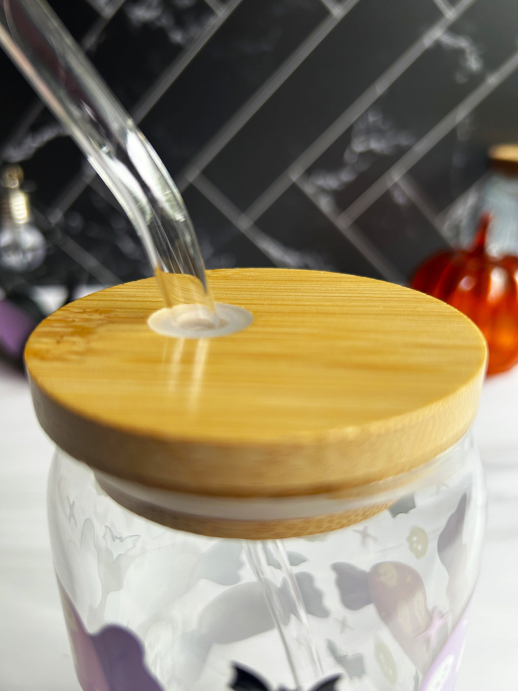 Halloween Candy Glass Can