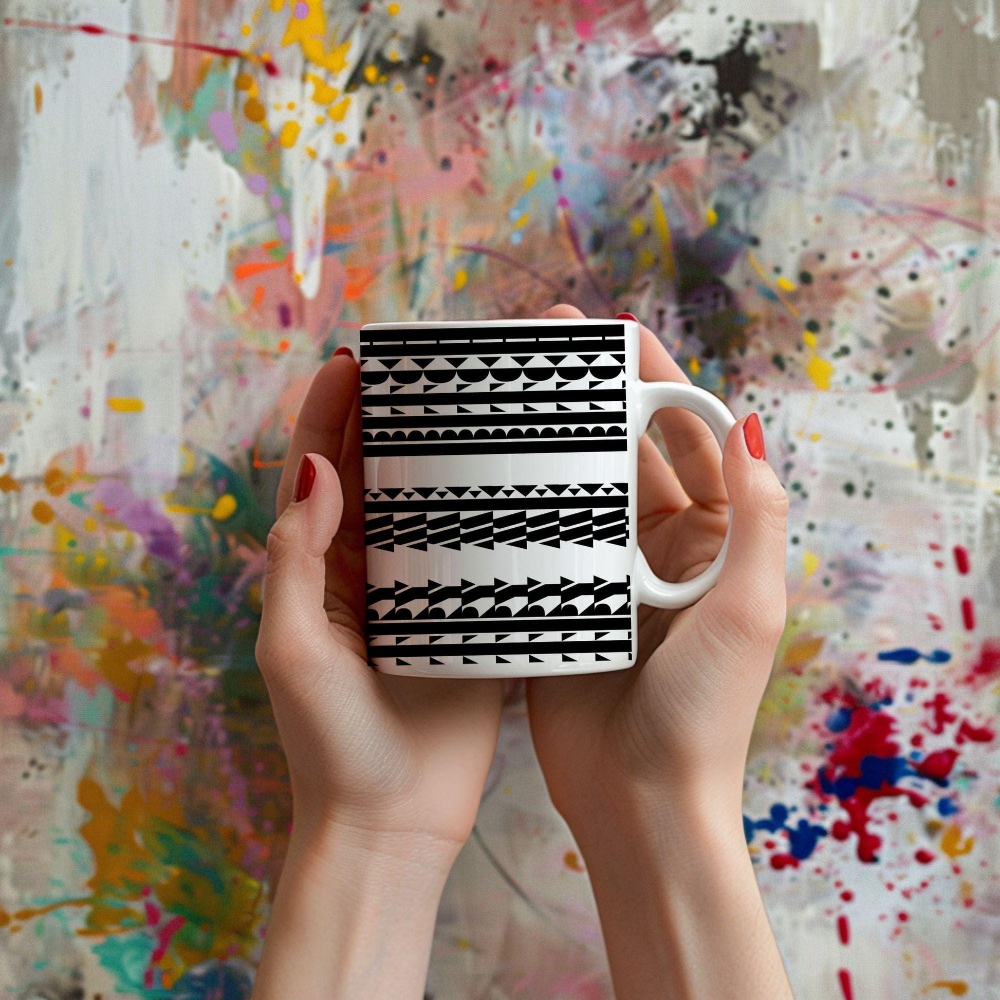 "Try Me B*tch" - Boho Geometric 11oz Mug