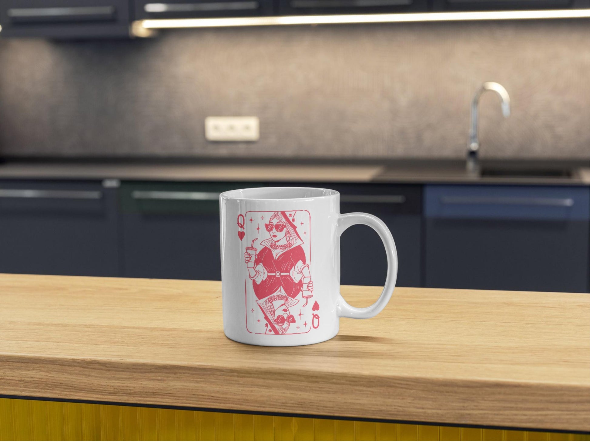 Queen of Hearts and Lattes - 11oz Mug