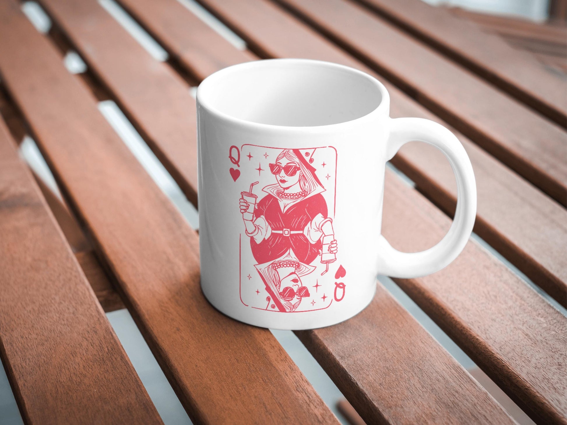 Queen of Hearts and Lattes - 11oz Mug