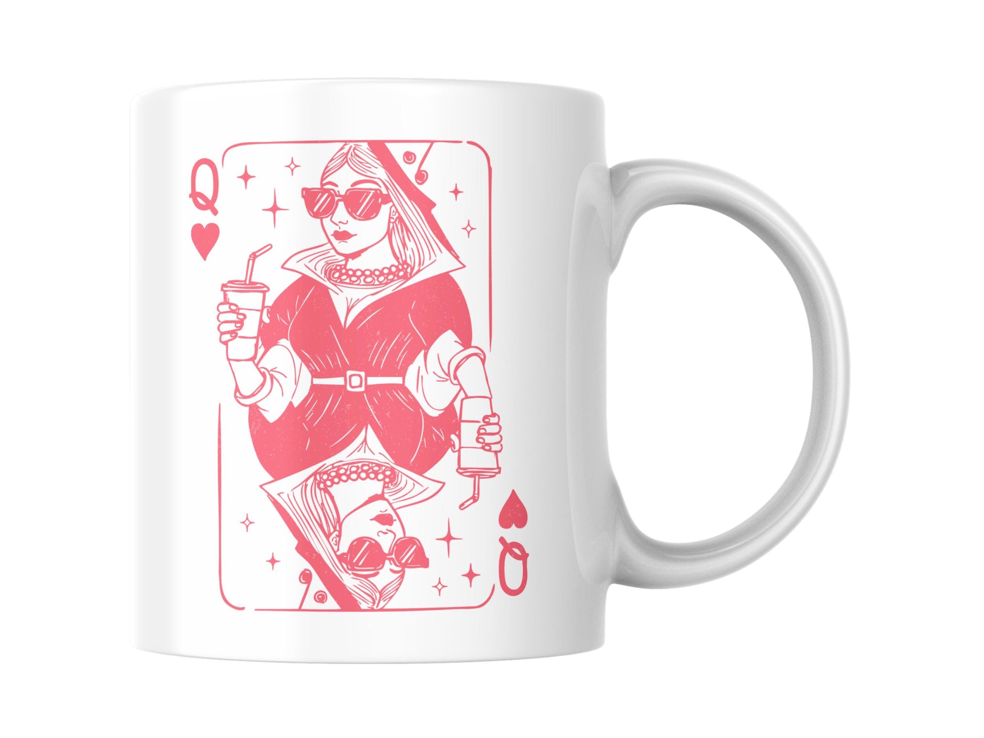 Queen of Hearts and Lattes - 11oz Mug