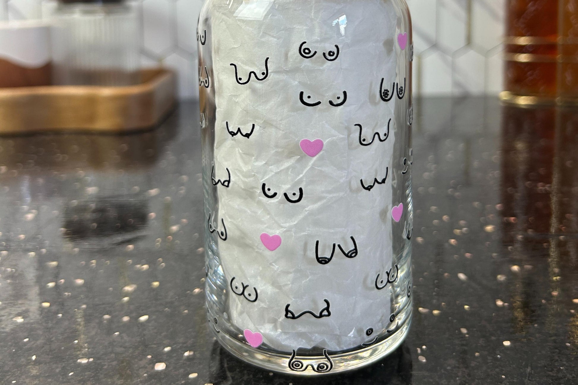 Breast Friends: 16oz Glass Can Cup