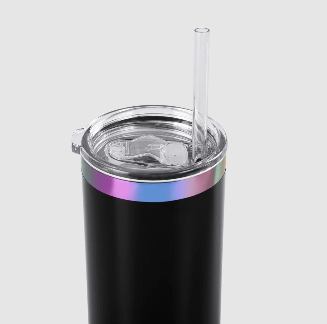 Holographic Rain: 20oz Skinny Tumbler