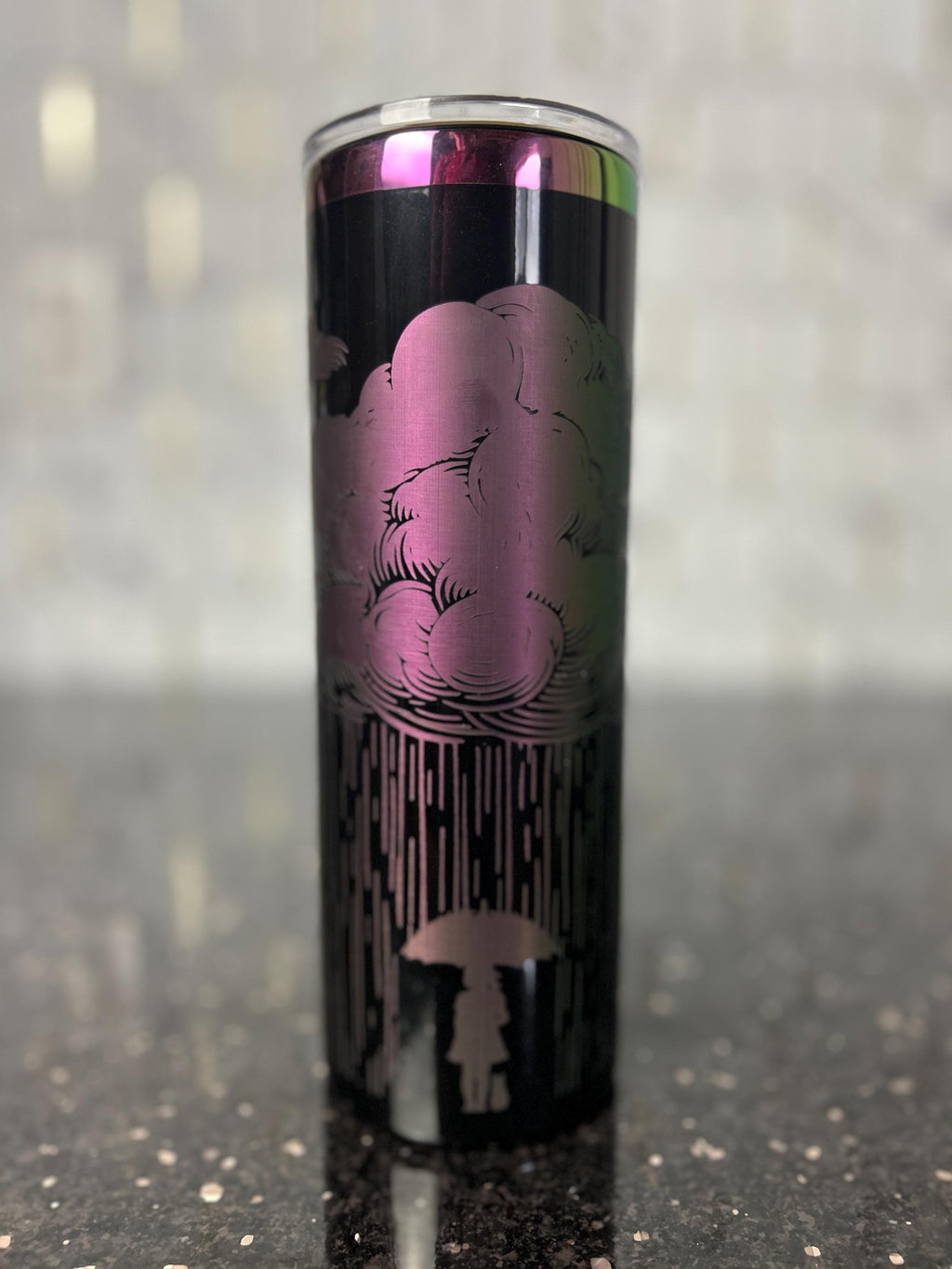 Holographic Rain: 20oz Skinny Tumbler