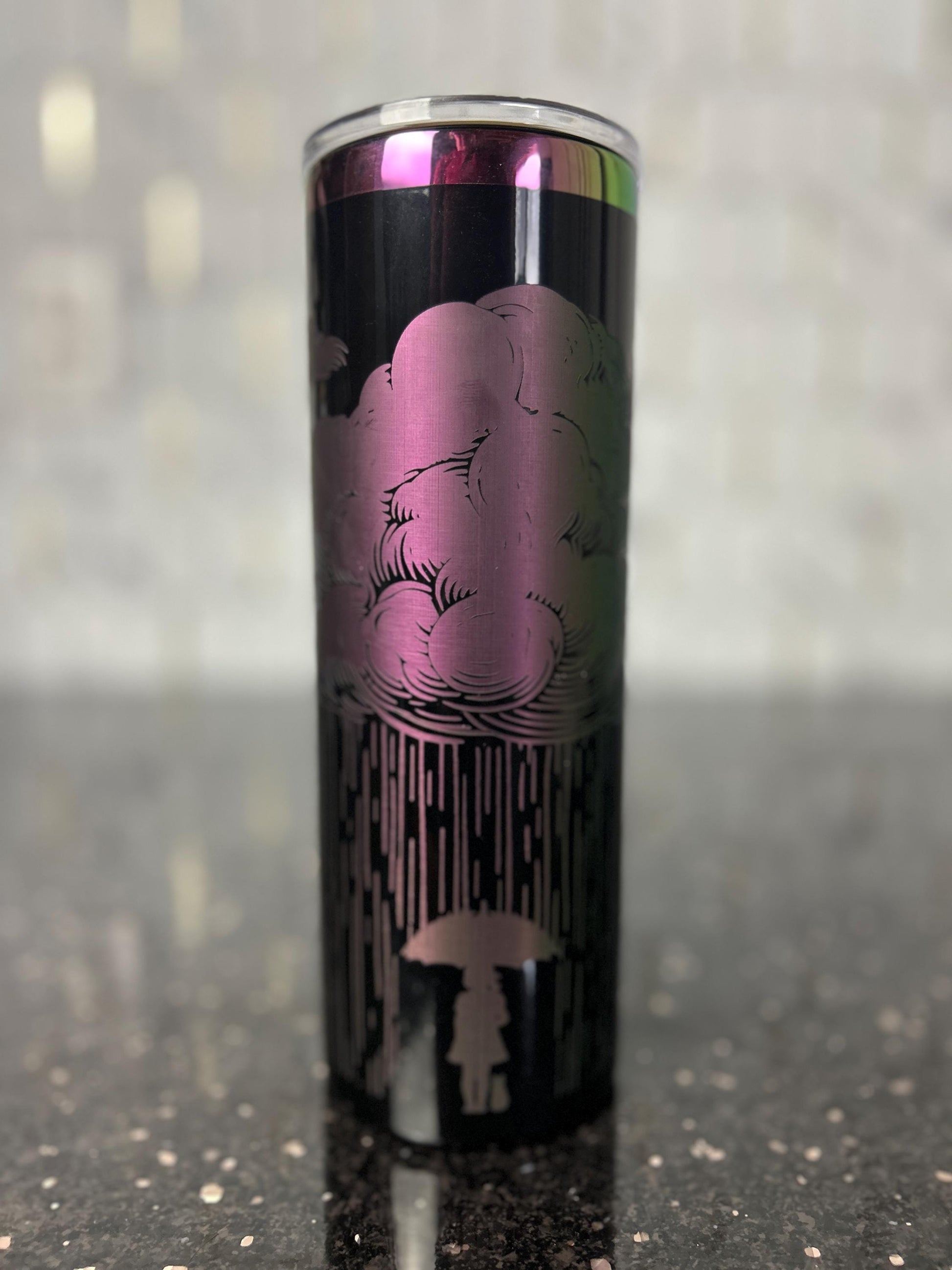 Holographic Rain: 20oz Skinny Tumbler