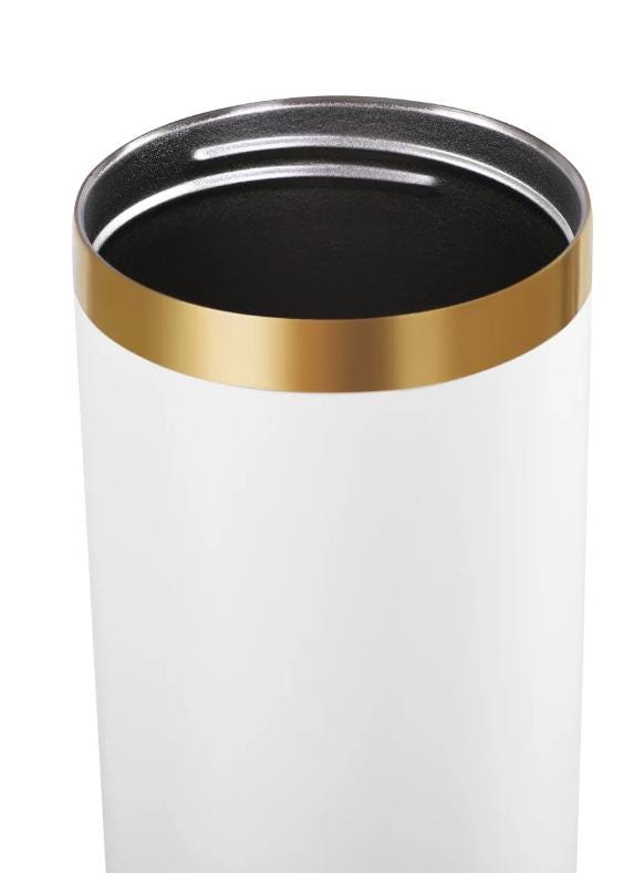 White & Gold Goddess: 20oz Skinny Tumbler