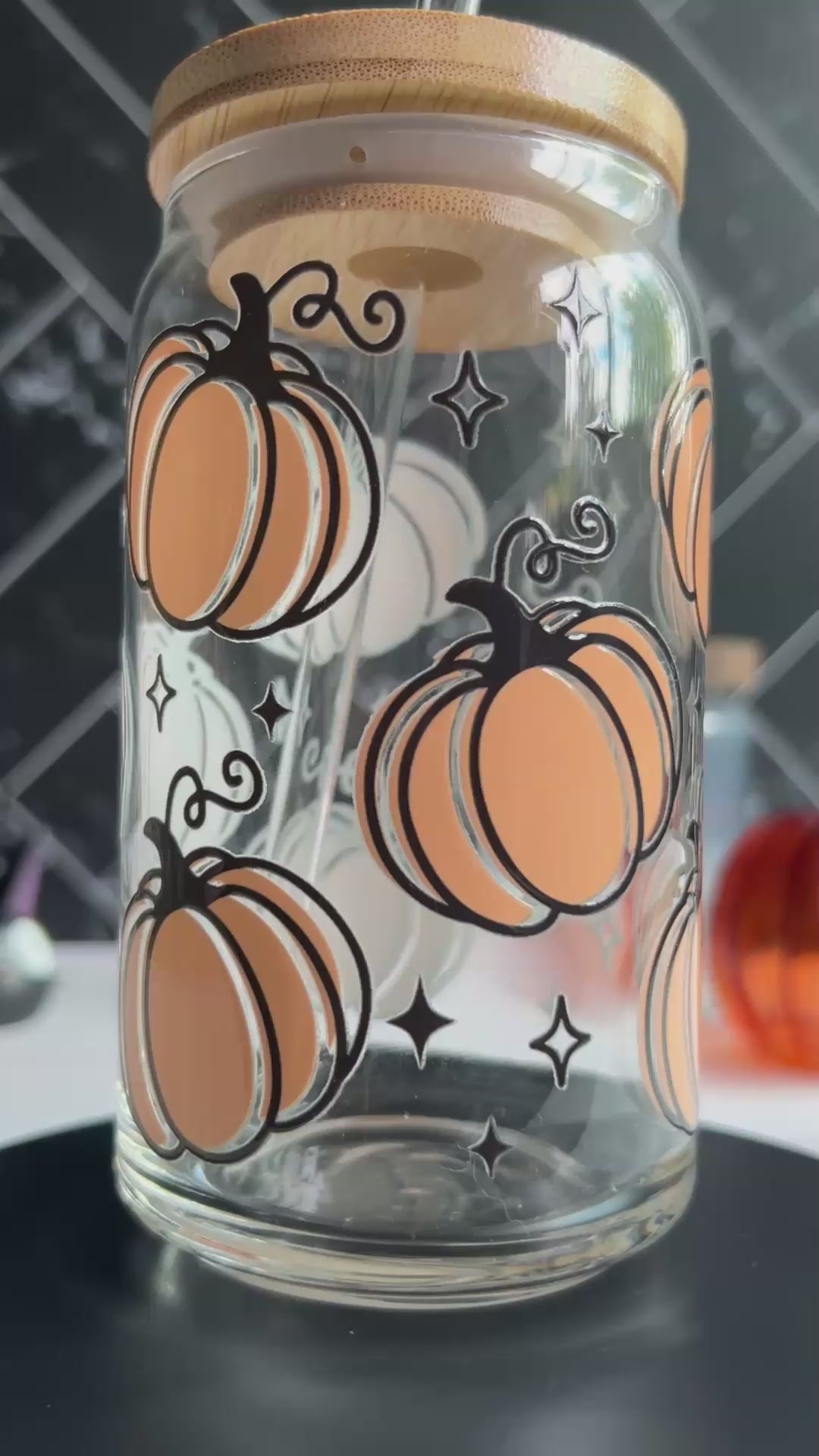 Magical Pumpkins Glass Can