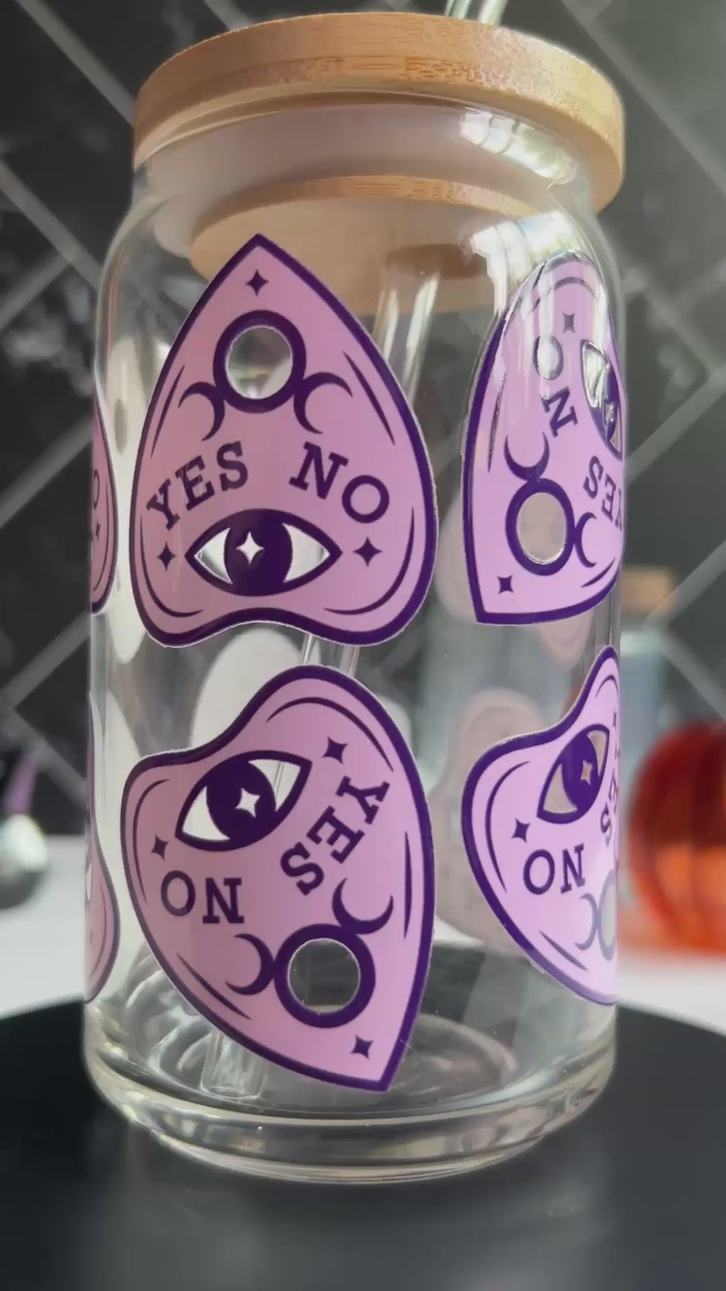 Ouija Planchette Glass Can