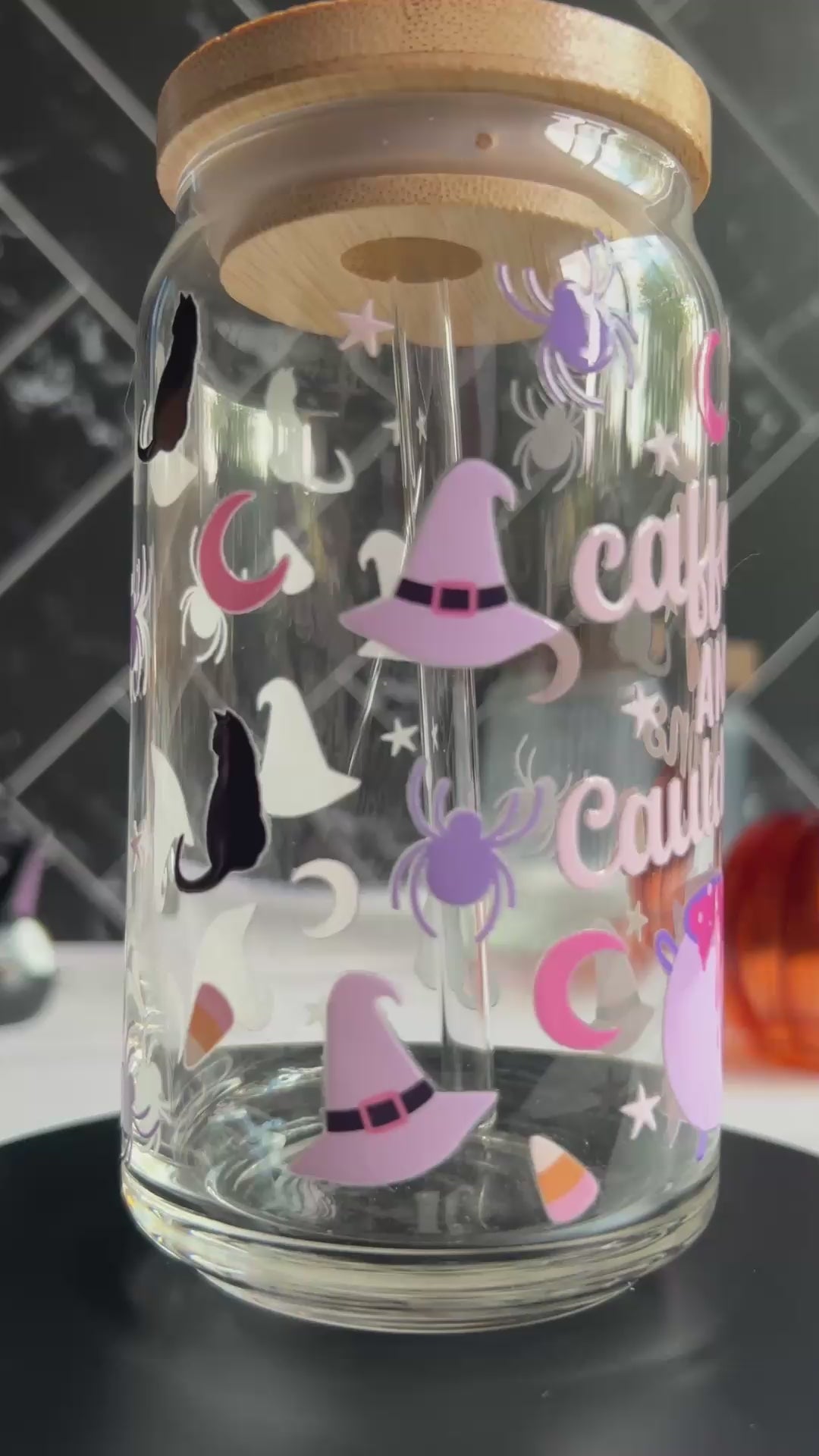 Caffeine and Cauldrons Glass Can